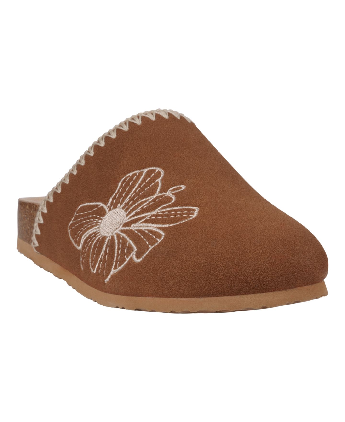 Женские сандалии GC Shoes Jamie Embroidered Slide Footbed, цвет: Коньячный — фото 1