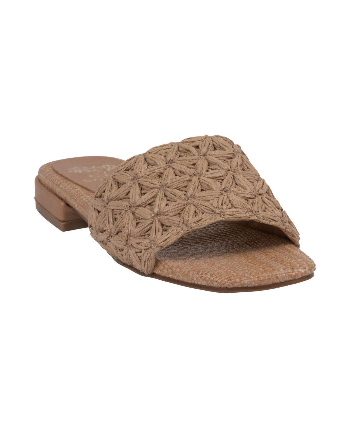 Women's Kendra Woven Single Band Flat Sandals - Natural