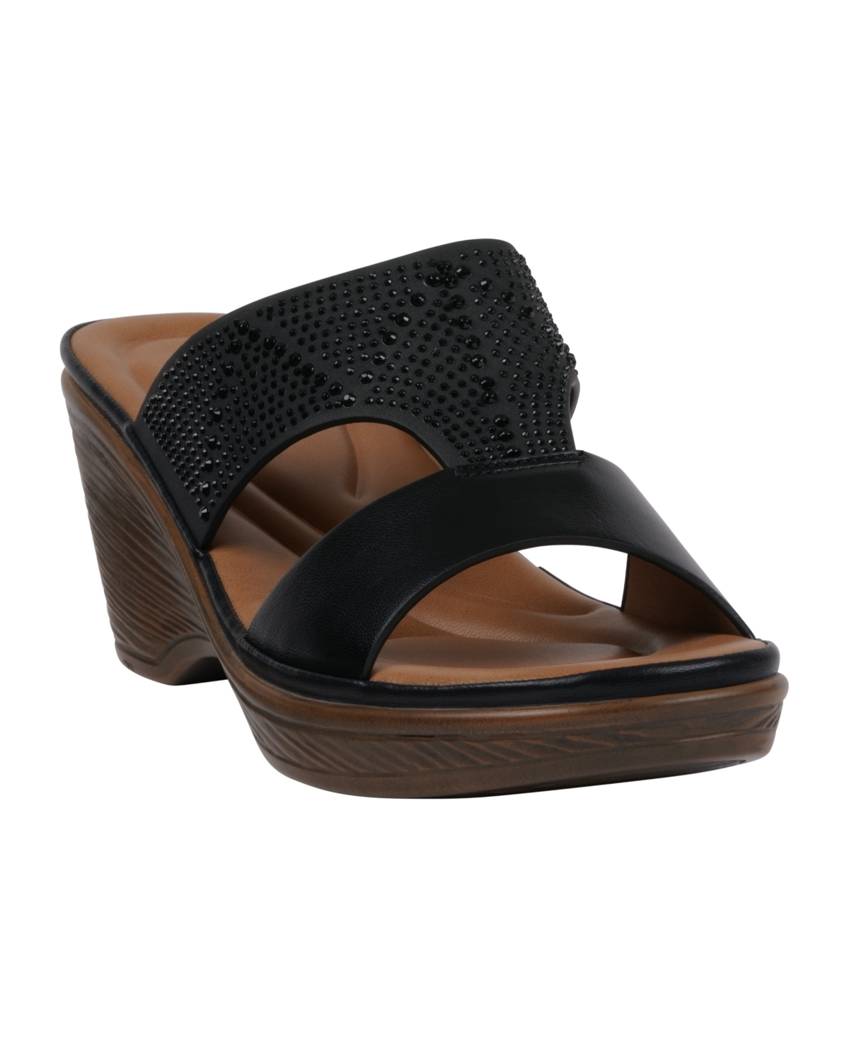 Gc Shoes Everi Wedge Sandal In Black
