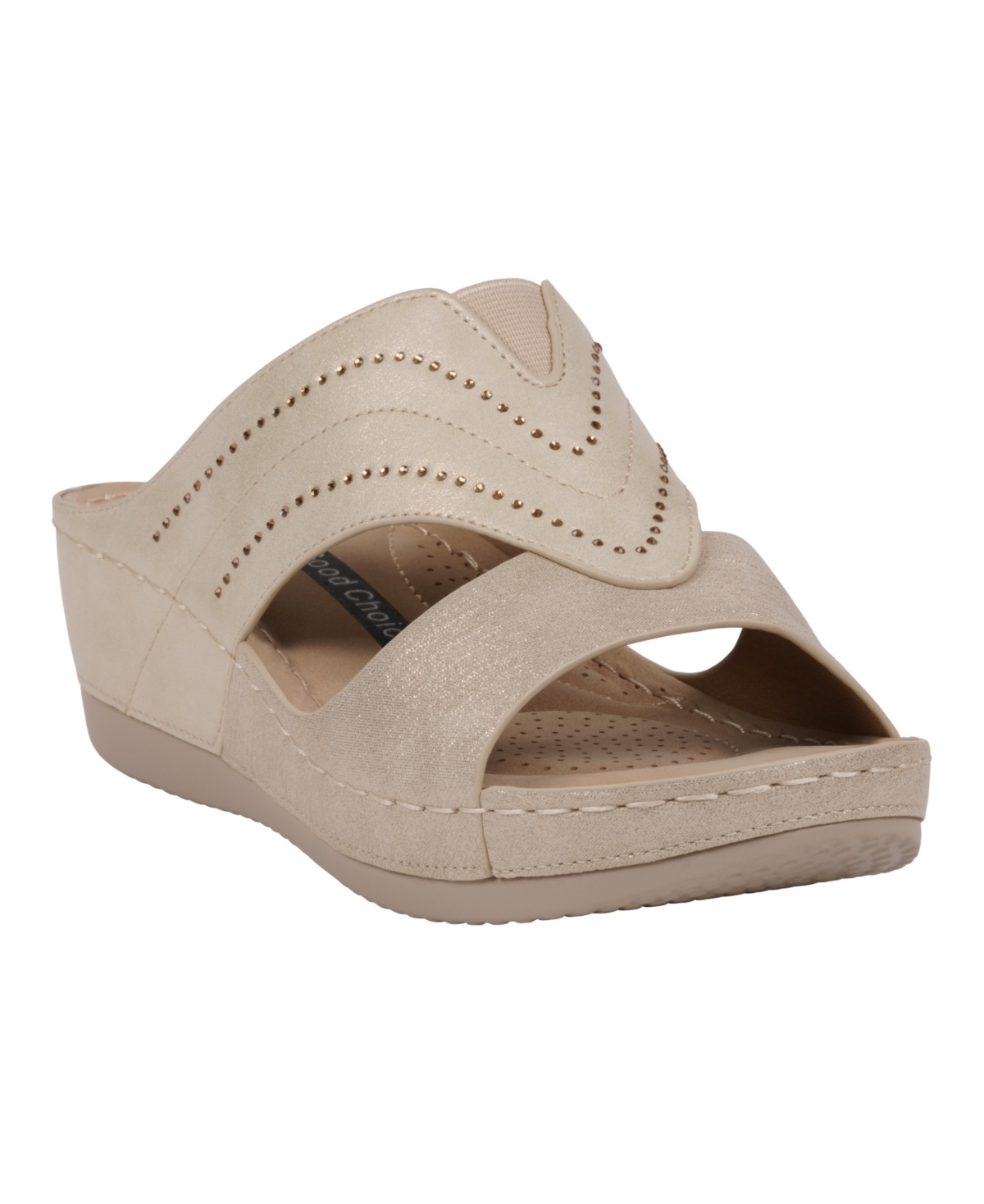 Gc Shoes Women's Johanna Embellished Wedge Sandals In Gold
