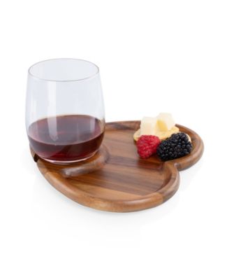Heart Shaped Wine Appetizer Plates, Set of 4