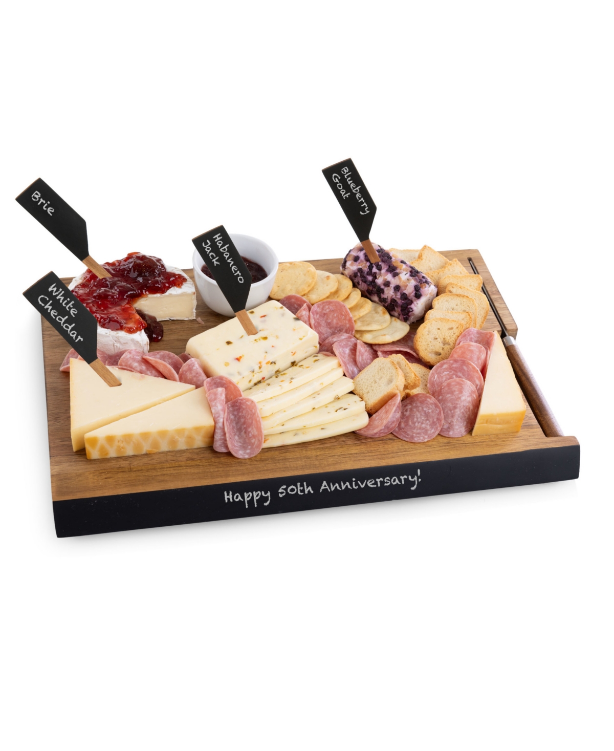 Toscana Formaggio Chalkboard Cheese Board And Tools Set In Brown