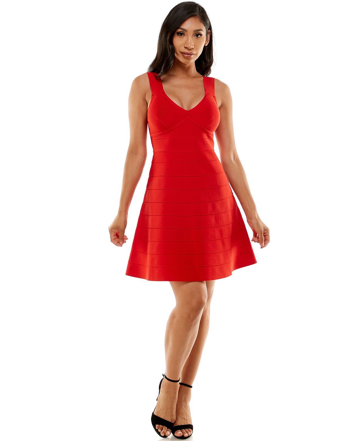 Women's Bandage V-neck A-line Dress