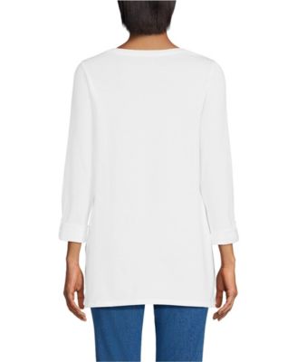 Women's Supima Cotton Adjustable 3/4 Sleeve Boatneck Tunic