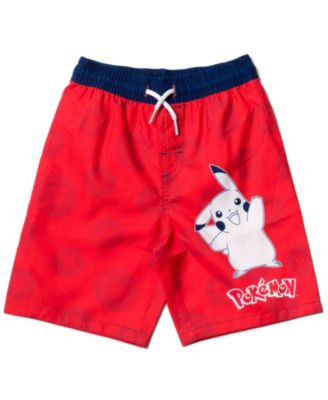 Boys Pikachu Rash Guard and Swim Trunks