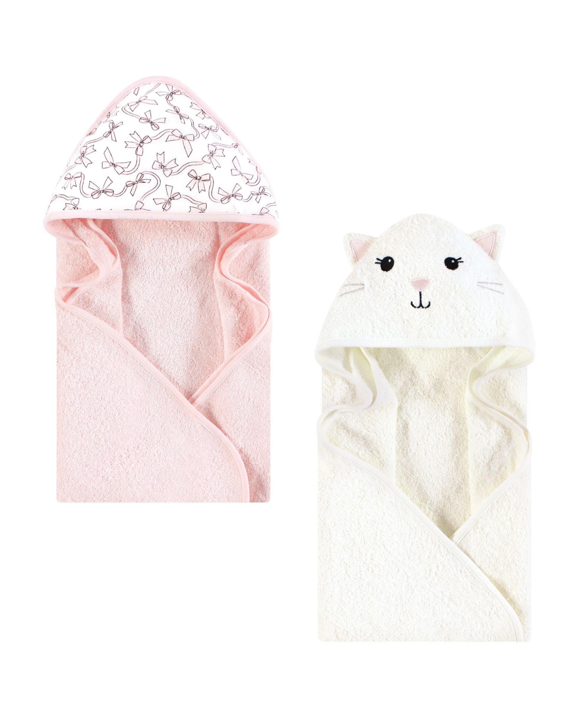 Hudson Baby Girls Animal Hooded Towel 2Pk (Cotton Poly