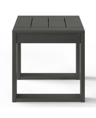 Outdoor Modern 3-Piece HDPE Patio Sofa Set with Side Table