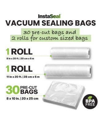 Food Vacuum Sealer Bags with BFA Free Universal Air Vac Sealing Bags 2-Rolls & Pre-Cut Bags