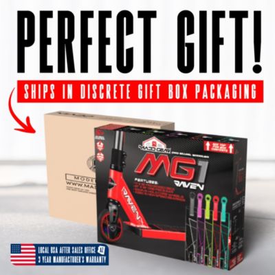 Pro Stunt Scooter for Kids Ages 5 - 12 – Lightweight Durable Trick Scooter for Skatepark and Street – MG1 - Black