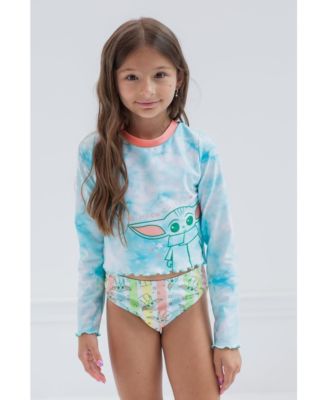 Little Girls Star Wars Yoda Rash Guard and Bikini Bottom