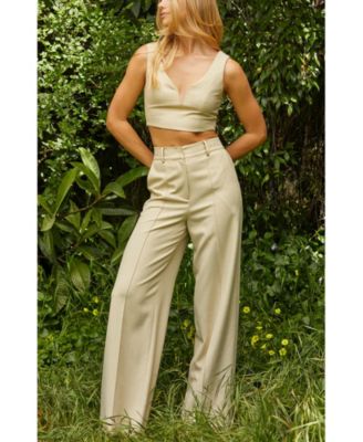 Женские плиссированные брюки CRESCENT's Jasmine в полоску