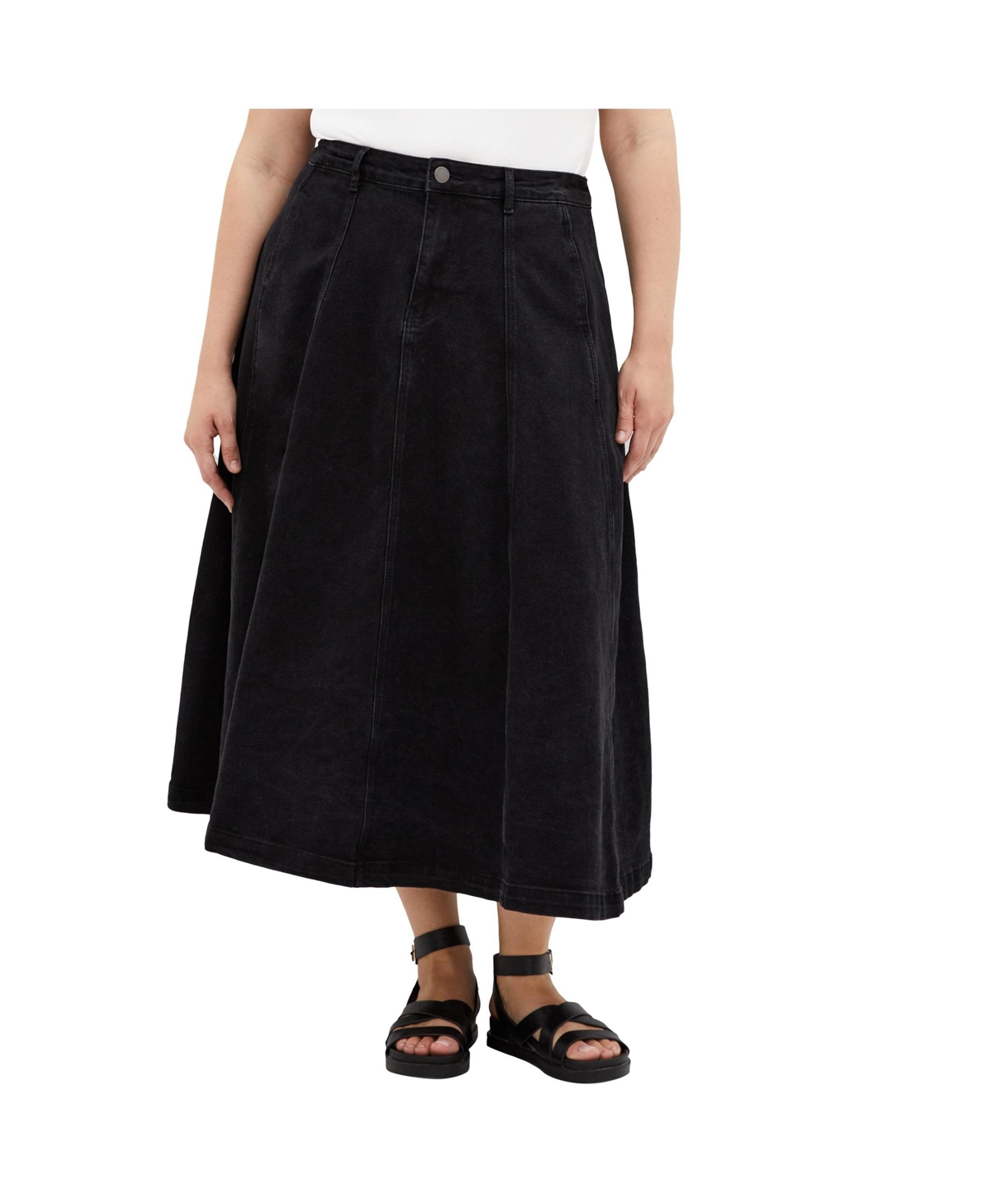 Plus Size Alina Skirt - Black wash