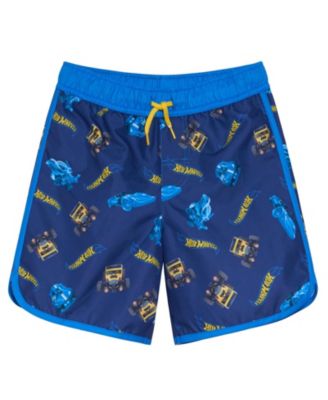 Toddler Boys UPF 50+ Pullover Rash Guard and Swim Trunks Outfit Set to