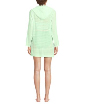 Women's Rayon Rib Hooded Mini Cover-up Dress