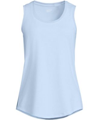 Women's Sleeveless Power Performance Scoop Neck Curved Hem Tunic Tank