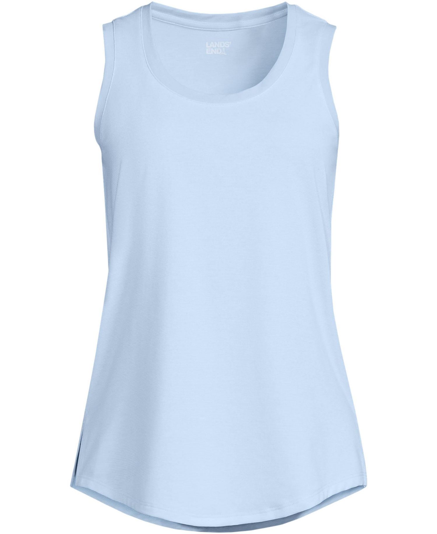Women's Sleeveless Power Performance Scoop Neck Curved Hem Tunic Tank
