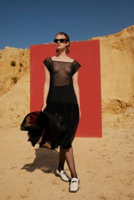 Женское прозрачное платье свободного кроя от PCFG Heaven