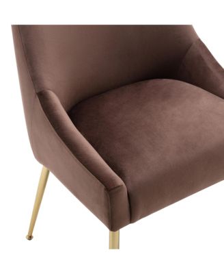 Upholstered Performance Velvet Accent Chair With Metal Leg (Set of 2)