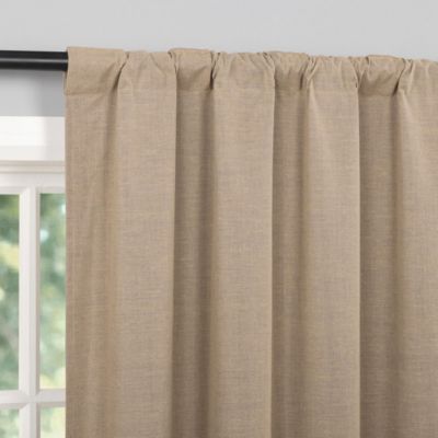 Treviso Linen Blend Magnetic Closure 100% Blackout Back Tab Curtain Panel