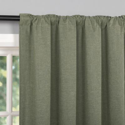 Treviso Linen Blend Magnetic Closure 100% Blackout Back Tab Curtain Panel
