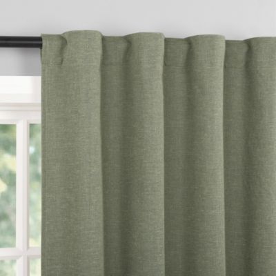 Treviso Linen Blend Magnetic Closure 100% Blackout Back Tab Curtain Panel