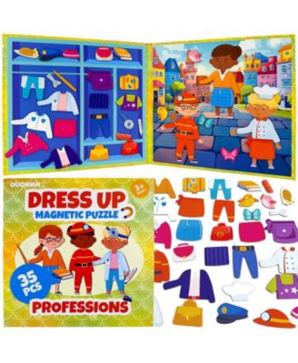 Magnetic Dress-Up Dolls for Girls Boys with 35 Magnetic Pieces for Kids 3-5