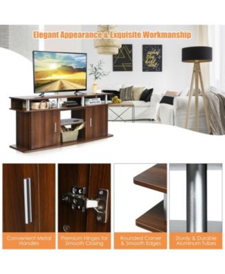 63 Inch TV Entertainment Console Center with 2 Cabinets