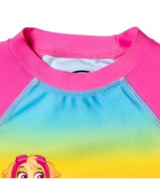 Toddler Girls One Piece Bathing Suit Rash Guard Tankini Top Bikini Bottom and Skort 5 Swimsuit Set