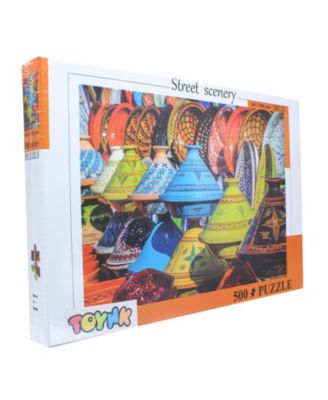 Street Scenery Colorful Pottery 500 Piece Jigsaw Puzzle