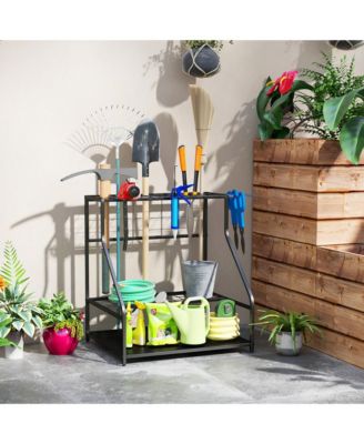 Garden Tool Organizer for Garage, 3 Tier Yard Tool Holder,