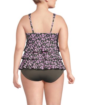 Women's Ruffle Fauxkini One Piece Swimsuit