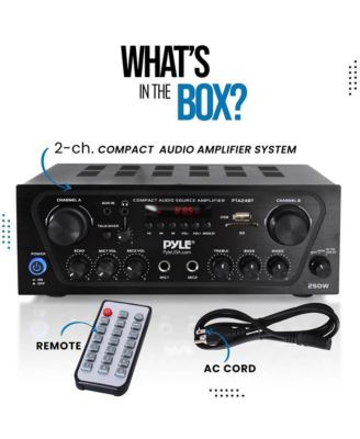 250W Bluetooth Compact Home Audio Amplifier - PTA24BT