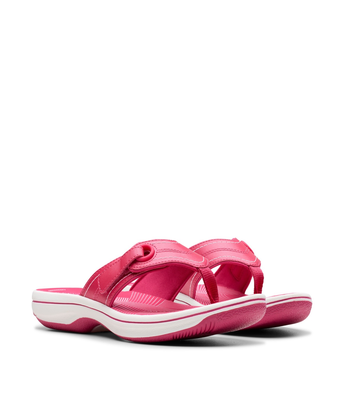 Clarks Cloudsteppers Women's Breeze Reyna H Slip-on Sandals In Raspberry