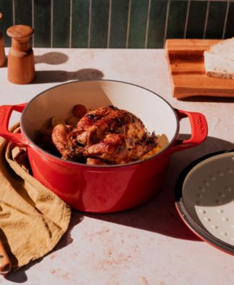 Enameled Cast Iron 5.5-Quarts Round Dutch Oven with Lid