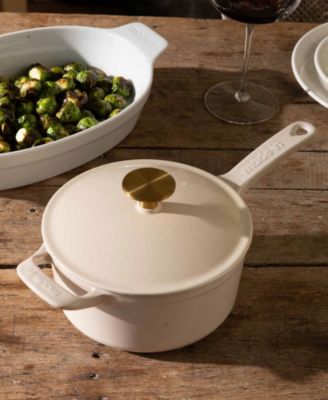 Enameled Cast Iron 2-Quarts Saucepan with Lid