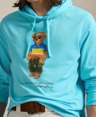 Men's Polo Bear Jersey Hooded T-Shirt