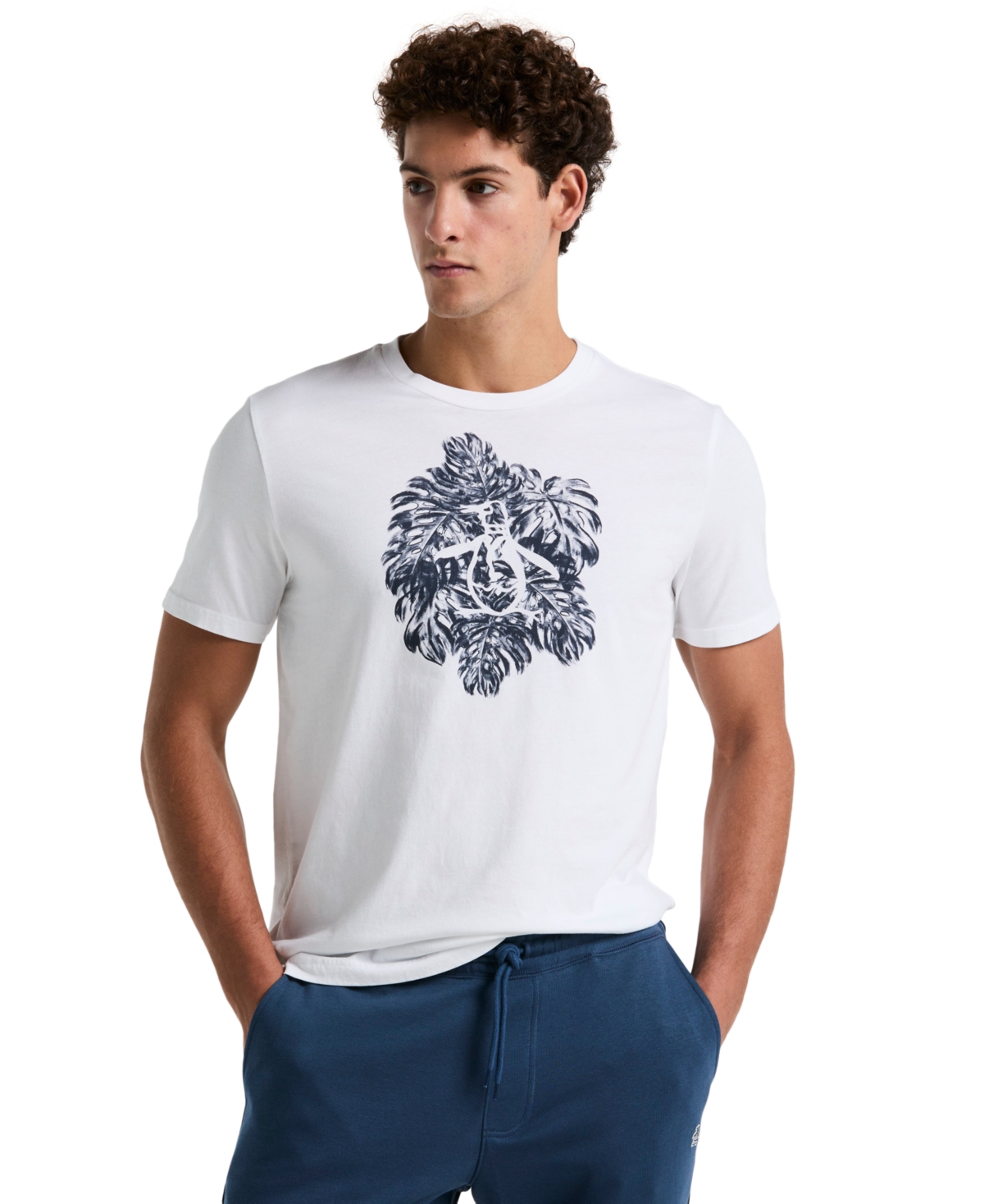 Men's Monstera Pete Slim-Fit Graphic T-Shirt - Bright White