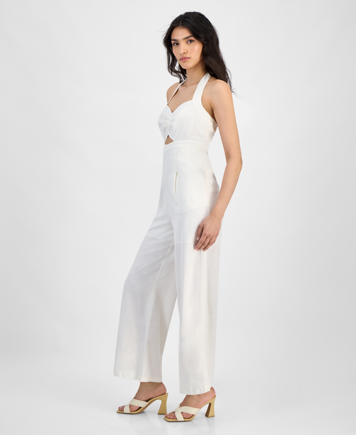 Bar Iii Women's Halter-neck Sleeveless Jumpsuit, Exclusively At Macy's