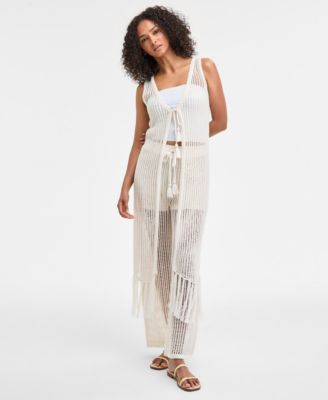 Womens Crochet Vest Tube Top Pants Exclusively At Macys