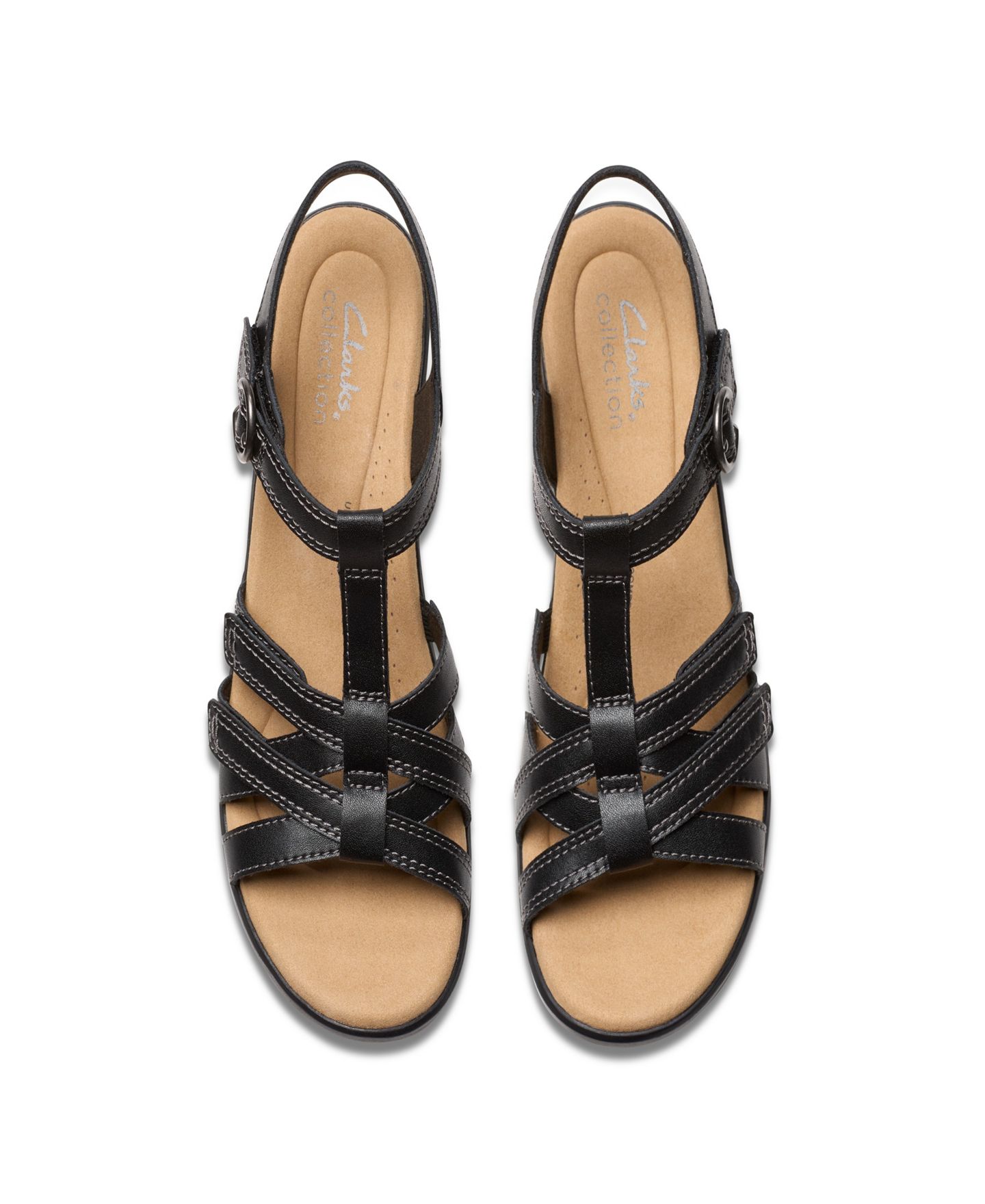 Женские сандалии Clarks Emily2 Rose Leather Block Heel, цвет: Чёрный кожаный — фото 4
