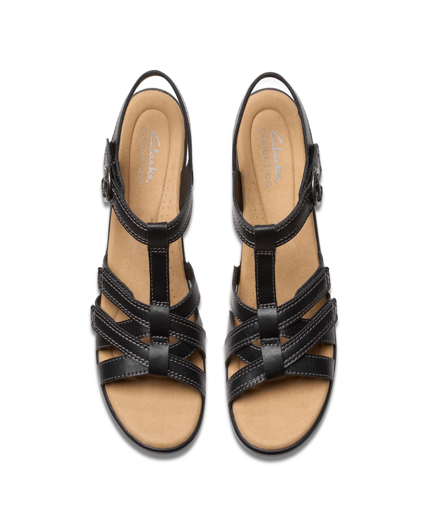Emily2 Rose Leather Block Heel Sandals