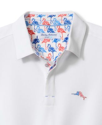 Мужская рубашка поло Tommy Bahama с коротким рукавом Flamingo Mingle 5 O'clock от Tommy Bahama
