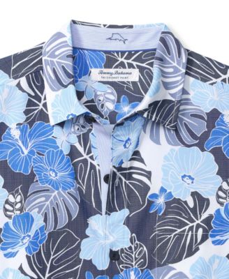 Мужская рубашка Tommy Bahama Coastal Cool Azul Escape с коротким рукавом и пуговицами спереди