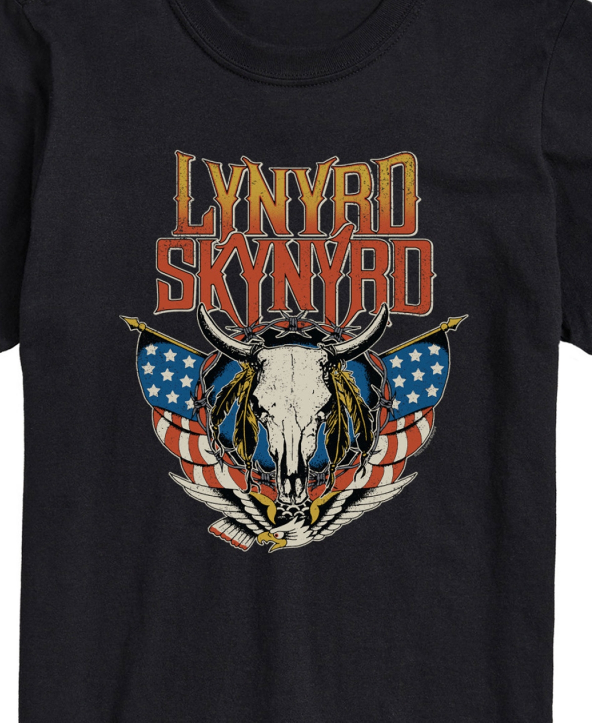 Airwaves Men's Lynyrd Skynyrd Americana Short Sleeve T-shirt In Black