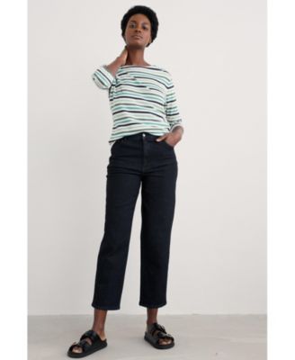 Женский матросский топ с коротким рукавом из морской соли Cornwall