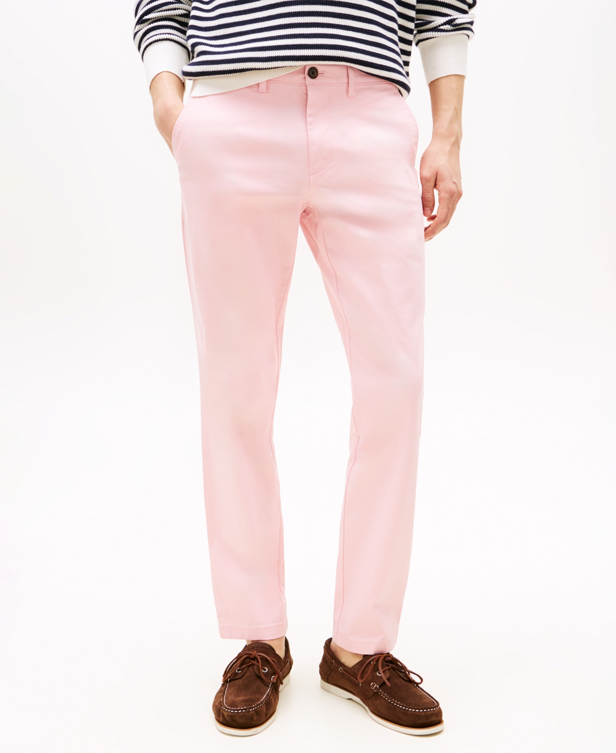 Shop Tommy Hilfiger Men's Th Flex Stretch Slim-fit Chino Pants In Pink Shade