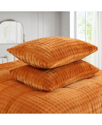 Soft Flannel Bubble Comforter Set, 3-Piece Comforter Set – Fluffy Ultra Cozy, Warm, and Plush Bubble Comforter with 2 Pillowcase, Queen Size