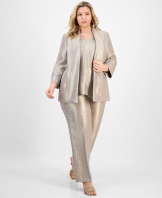 Блейзер Kasper Plus Size с драпировкой и открытыми плечами спереди и манжетами на рукавах