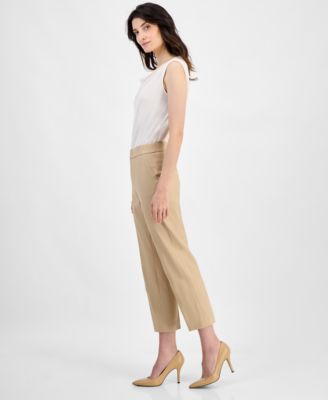 Женские укороченные брюки Kasper из эластичной саржи, обычные и миниатюрные размеры