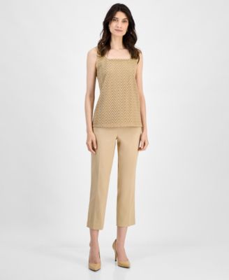 Женский топ с квадратным вырезом в елочку от Kasper